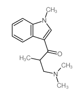 3-dimethylamino-2-methyl-1-(1-methylindol-3-yl)propan-1-one structure