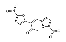 3,4-bis(5-nitrofuran-2-yl)but-3-en-2-one Structure