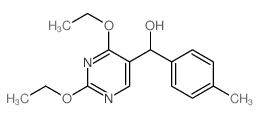 5-Pyrimidinemethanol,2,4-diethoxy-a-(4-methylphenyl)- Structure