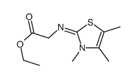 ethyl 2-[(3,4,5-trimethyl-1,3-thiazol-2-ylidene)amino]acetate结构式