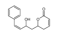 2-(2-hydroxy-4-phenylbut-3-enyl)-2,3-dihydropyran-6-one结构式