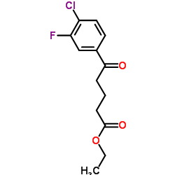 Ethyl 5-(4-chloro-3-fluorophenyl)-5-oxopentanoate Structure