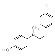 N-[(4-chlorophenyl)sulfanylmethyl]-N,4-dimethyl-aniline Structure