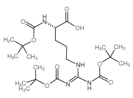 (S)-5-(1,3-双(叔丁氧羰基)胍基)-2-((叔丁氧羰基)氨基)戊酸结构式