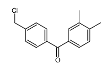 [4-(chloromethyl)phenyl]-(3,4-dimethylphenyl)methanone结构式