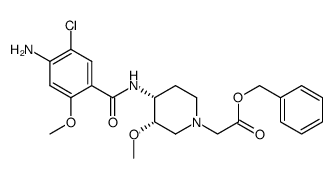 benzyl 2-((3S,4R)-4-(4-amino-5-chloro-2-methoxybenzamido)-3-methoxypiperidin-1-yl)acetate结构式