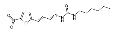 4-hexyl-1-[3-(5-nitro-2-furyl)-2-propenylidene] semicarbazide结构式