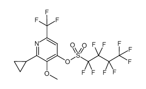 2-cyclopropyl-3-methoxy-6-(trifluoromethyl)pyridin-4-yl nonaflate结构式