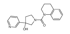 (3,4-Dihydro-2H-quinolin-1-yl)(3-hydroxy-3-(pyridin-3-yl)pyrrolidin-1-yl)methanone结构式