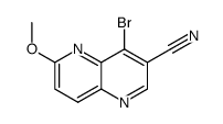 4-bromo-6-(methyloxy)-1,5-naphthyridine-3-carbonitrile Structure