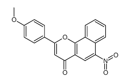2-(4-methoxy-phenyl)-6-nitro-benzo[h]chromen-4-one结构式