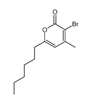 2-bromo-5-hydroxy-3-methyl-undeca-2c,4t-dienoic acid-lactone Structure