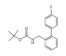 tert-butyl N-[[2-(4-fluorophenyl)phenyl]methyl]carbamate结构式
