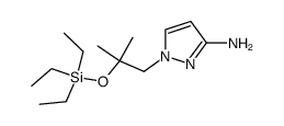 1-(2-methyl-2-triethylsilanyloxy-propyl)-1H-pyrazol-3-ylamine结构式