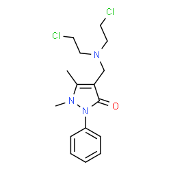 4-[[Bis(2-chloroethyl)amino]methyl]-1,2-dihydro-1,5-dimethyl-2-phenyl-3H-pyrazol-3-one Structure