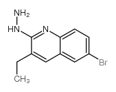1-(6-bromo-3-ethylquinolin-2-yl)hydrazine structure