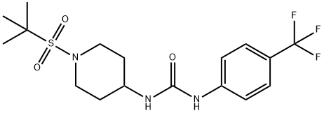 1-(1-(tert-Butylsulfonyl)piperidin-4-yl)-3-(4-(trifluoromethyl)phenyl)urea Structure