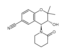 (3R,4S)-3-hydroxy-2,2-dimethyl-4-(2-oxopiperidin-1-yl)chroman-6-carbonitrile Structure