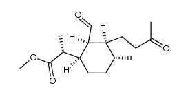 (R)-methyl 2-((1R,2S,3S,4R)-2-formyl-4-methyl-3-(3-oxobutyl)cyclohexyl)propanoate结构式