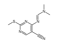 5-cyano-4-(N,N-dimethylaminomethyleneamino)-2-methylthiopyrimidine结构式