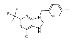 6-chloro-7,8-dihydro-9-(4-methylbenzyl)-2-(trifluoromethyl)purine Structure