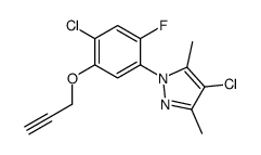 4-chloro-1-(4-chloro-2-fluoro-5-prop-2-ynoxyphenyl)-3,5-dimethylpyrazole Structure