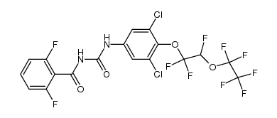 N-2,6-difluorobenzoyl-N'-3,5-dichloro-4[1,1,2-trifluoro-2-(perfluoroethoxy)ethoxy]phenylurea结构式