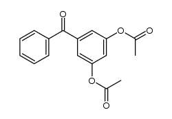 3,5-diacetoxy-benzophenone结构式