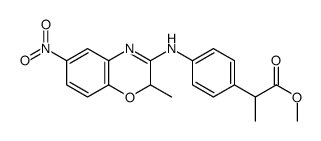 methyl 2-[4-[(2-methyl-6-nitro-2H-1,4-benzoxazin-3-yl)amino]phenyl]propanoate Structure