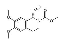 (R)-2-methoxycarbonyl-1-formyl-6,7-dimethoxy-1,2,3,4-tetrahydroisoquinoline结构式