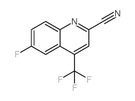 6-fluoro-4-(trifluoromethyl)quinoline-2-carbonitrile structure