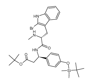 N-methyl-2-bromo-(R)-tryptophanyl-O-tert-butyldimethylsilyl-(R)-β-tyrosine tert-butyl ester Structure