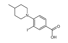 3-iodo-4-(4-methylpiperidin-1-yl)benzoic acid Structure