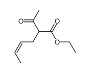 (Z)-2-Acetyl-hex-4-enoic acid ethyl ester Structure