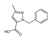 1-Benzyl-3-methyl-1H-pyrazole-5-carboxylic acid结构式