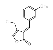 (4E)-3-(Chloromethyl)-4-(3-methylbenzylidene)-isoxazol-5(4H)-one结构式