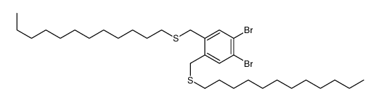 1,2-dibromo-4,5-bis(dodecylsulfanylmethyl)benzene Structure