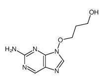 2-amino-9-(3-hydroxyprop-1-oxy)purine结构式