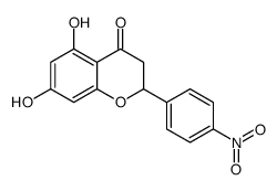 5,7-dihydroxy-2-(4-nitrophenyl)-2,3-dihydrochromen-4-one结构式