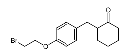 2-(4-(2-bromoethoxy)benzyl)-1-cyclohexanone Structure