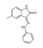 5-methyl-indoline-2,3-dione-3-phenylhydrazone Structure