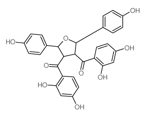 Methanone,[tetrahydro-2,5-bis(4-hydroxyphenyl)-3,4-furandiyl]bis[(2,4-dihydroxyphenyl)-(9CI) Structure