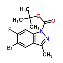 1-Boc-5-bromo-6-fluoro-3-methyl-1H-indazole Structure