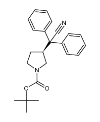 (S)-2,2-diphenyl-2-[1-(tert-butyloxycarbonyl)-3-pyrrolidinyl]acetonitrile Structure