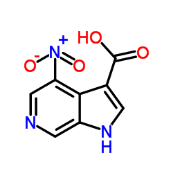 4-Nitro-1H-pyrrolo[2,3-c]pyridine-3-carboxylic acid结构式