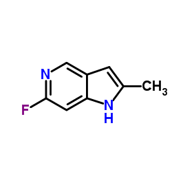 6-Fluoro-2-methyl-1H-pyrrolo[3,2-c]pyridine结构式