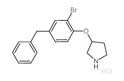 3-(4-Benzyl-2-bromophenoxy)pyrrolidine hydrochloride结构式