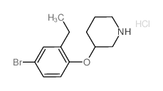 3-(4-Bromo-2-ethylphenoxy)piperidine hydrochloride结构式