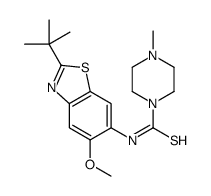N-(2-tert-butyl-5-methoxy-1,3-benzothiazol-6-yl)-4-methylpiperazine-1-carbothioamide结构式