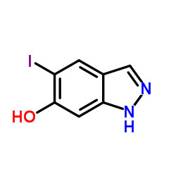 5-Iodo-1H-indazol-6-ol结构式